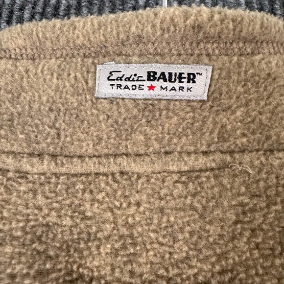 Vintage Eddie Bauer Polartec Fleece Jacket Mens Large Tan Beige Y2K Outdoor - Picture 7 of 10